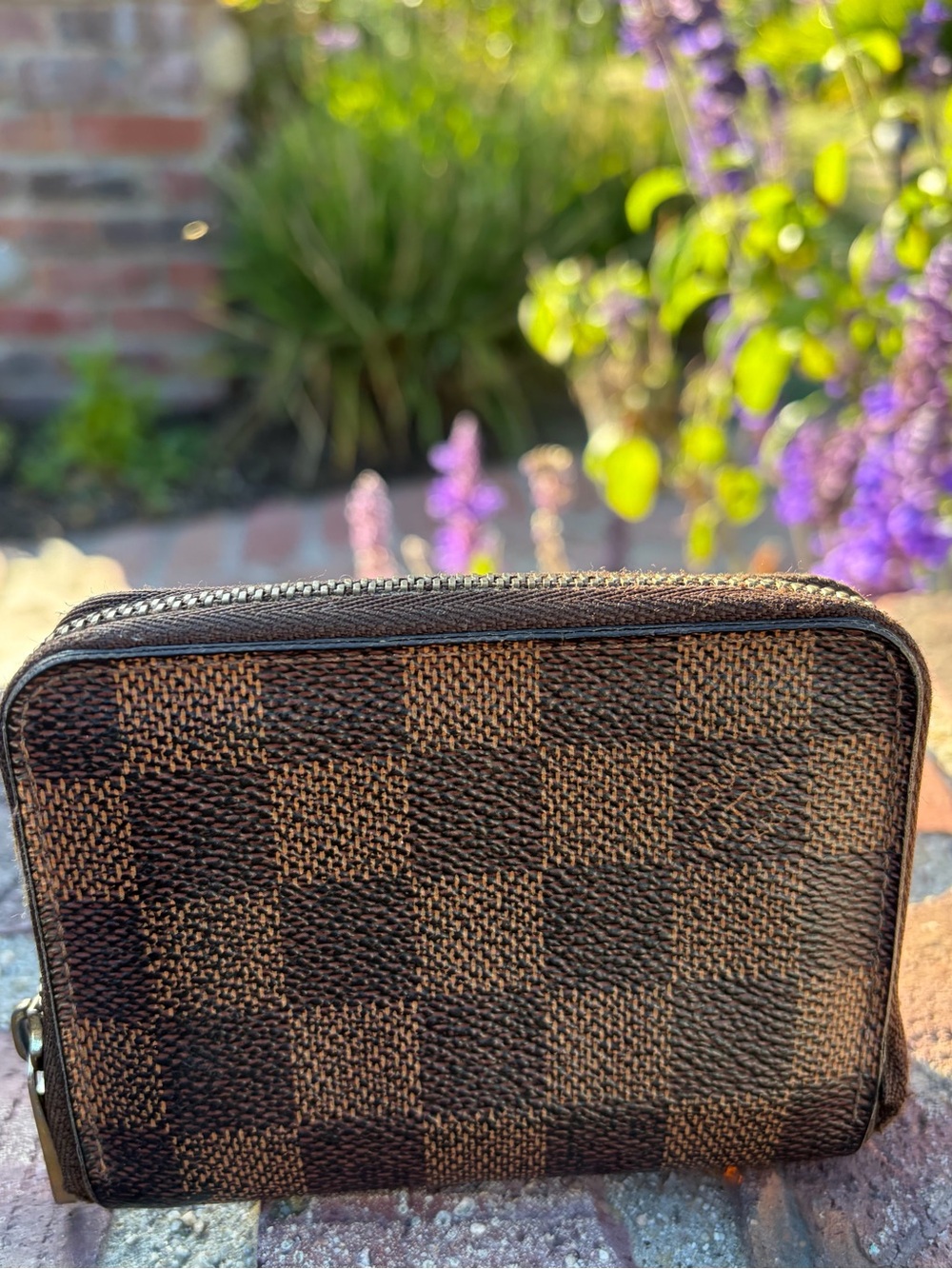 Louis Vuitton Monogram Damier Mini Zip Wallet Auth 2010 France Datecode 4 Repair